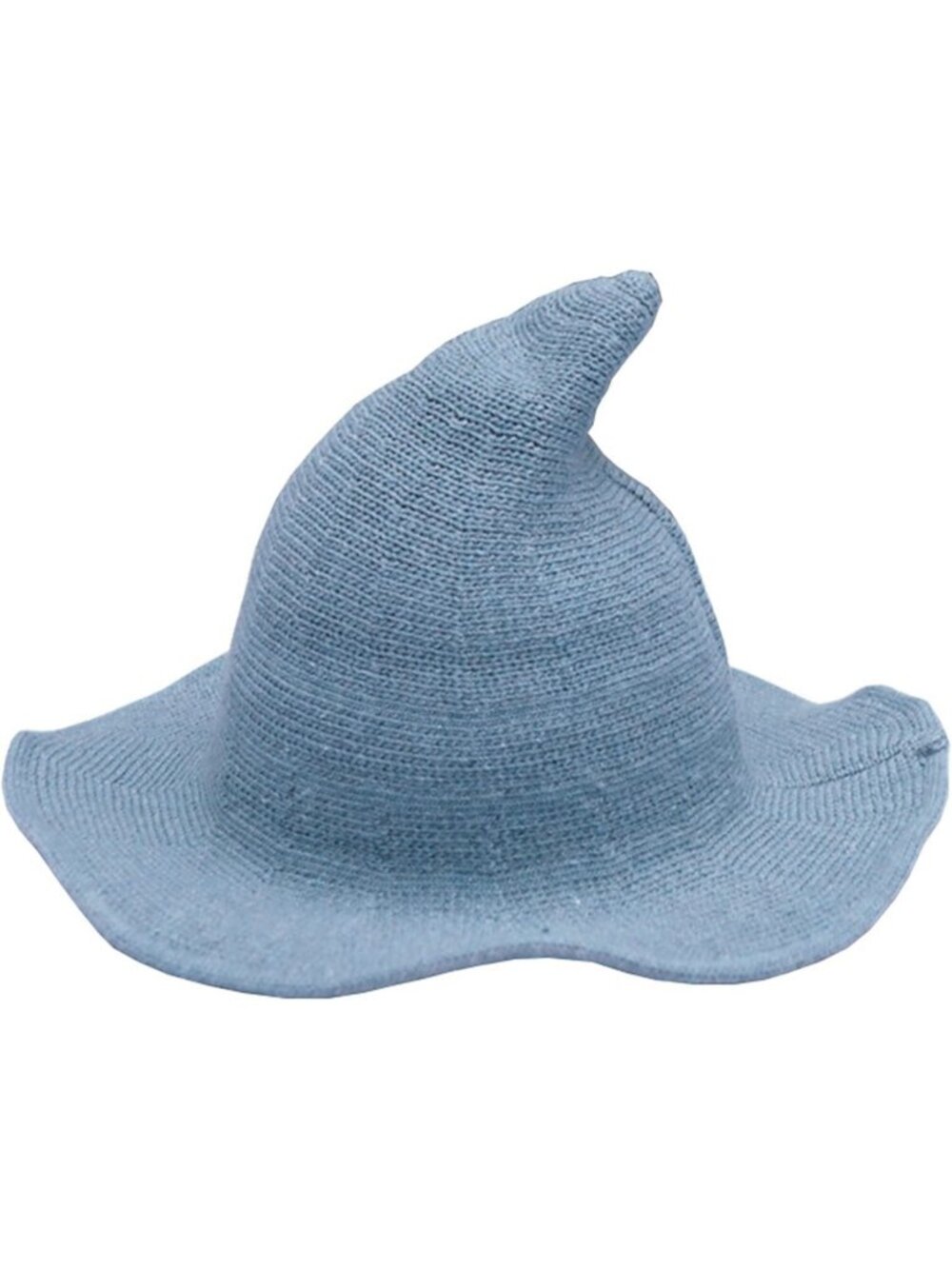 🎃Kid's Wool Witch Hat Wide Brim Spire Knitted Cap Blue Halloween Party Decor